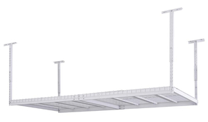 lot 70 image: HUSKY 96 in. W x 42 in. H x 48 in. D Overhead Ceiling Mount Storage Rack in White