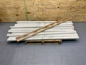 lot 112 image: USFLOORS Lot of 21 Cases of-  0.75-in x 78-in Spice Floor Quarter Round (8 pcs per case).  Retail cost would be $2,348.64.