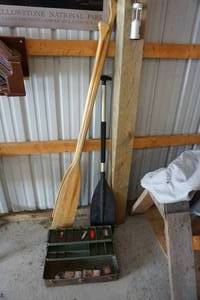 Old Tackle Box with Contents  3 Oars