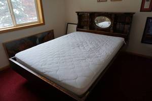 Waterbed Frame with Regular Queen Mattress