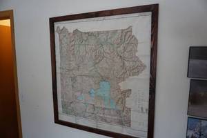 Framed Map of Yellowstone National Park
