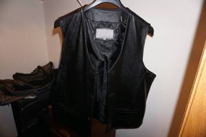 Wilsons Black Leather Vest XXL