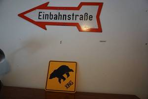 EinbahnstraBe Sign  Bear Sign