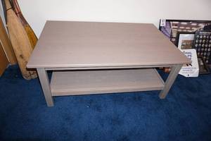 Wood Coffee Table with Shelf Underneath