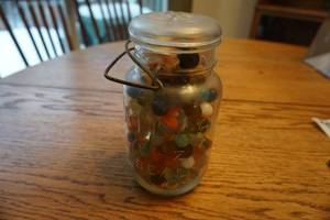 Jar of Vintage Marbles