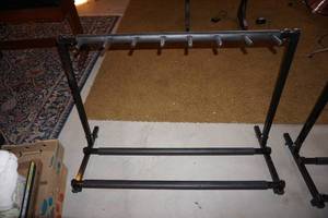 Black Guitar Rack with Multiple Holders