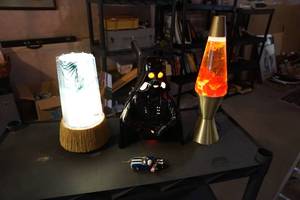 Red Lava Lamp  Darth Vader  Turning Scene Light