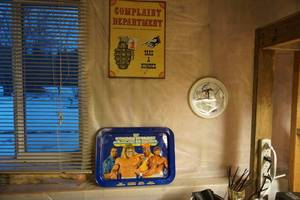 Complaint Dept. Tin Sign  Superstars Tray  GhostbustersMarshmallow Man Clock