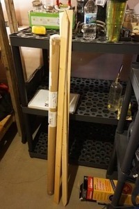 New Wood Dowels  3 Wood Stakes