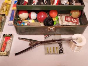 lot 9 image: Fishing Tackle Box Lot