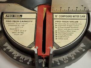 lot 10 image: 10 Inch Pro Tech Compound Miter Saw