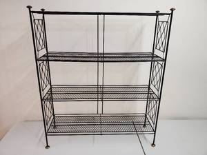 lot 100 image: Vintage Metal Bookcase
