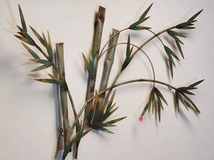 lot 180 image: Metal Asian Bamboo Wall Decoration