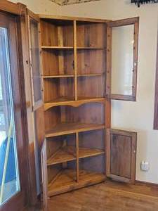 lot 201 image: Wooden Corner Cabinet