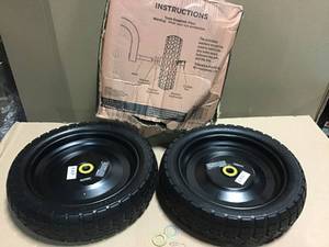 lot 2 image: 13 in. No Flat Replacement Tire for Gorilla Carts (2-Pack) by GORILLA CARTS &nbspin good condition 
