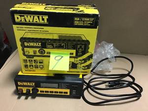 lot 9 image: DEWALT 30 Amp Multi Bank Battery Charger with 80 Amp Engine Start &nbspin good condition 