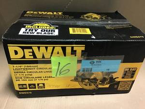lot 16 image: 15 Amp Corded 7-14 in. Lightweight Circular Saw by DEWALT &nbspin good condition 