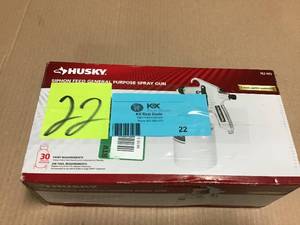 lot 22 image: Siphon Feed General Purpose Spray Gun by Husky &nbspin good condition 
