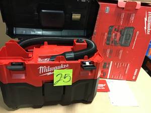 lot 25 image: M18 18-Volt 2 Gal. Lithium-Ion Cordless WetDry Vacuum (Tool-Only) by Milwaukee &nbspin good condition 