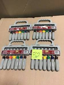 lot 32 image: Husky 7 Piece Hex Metric Nickel-chrome Plated Nut Driver Set &nbspin good condition 