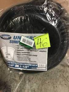 lot 46 image: 24 ft. Poly Universal Discharge Sump Pump Hose Kit by Superior Pump &nbspin good condition 