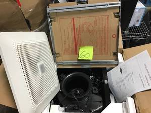 lot 60 image: WhisperChoice AutoPick-A-Flow 80110 CFM Ceiling Bathroom Exhaust Fan with MotionHumidity Sense and Flex-Z Fast Bracket &nbspin good condition 