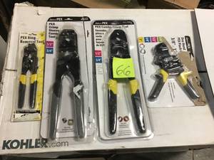 lot 66 image: MIX LOT OF 12 in. and 34 in. PEX Quick-Cinch Clamp Tool &nbspin good condition 