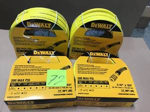 lot 72 image: 50 ft. x 14 in. Air Hose by DEWALT &nbspin good condition 