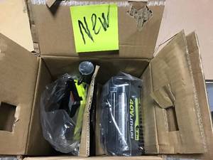 lot 83 image: 10 in. 40-Volt Lithium-Ion Cordless Pole Saw - 2.6 Ah Battery and Charger Included by RYOBI &nbspin good condition 