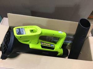 lot 90 image: Ryobi ONE plus 90 MPH 200 CFM 18-Volt Lithium-Ion Heavy Duty Durable Cordless Leaf Blower TOOL ONLY &nbspin good condition 