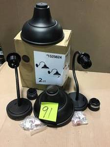 lot 91 image: Lutec Coastal Portsmouth 1-light Black Outdoor Wall Mount Lantern &nbspin good condition 