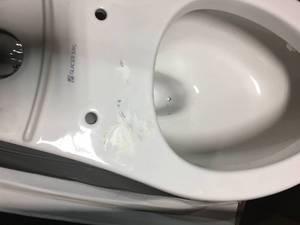 lot 118 image: Power Flush 2-Piece 1.28 GPF Single Flush Elongated Toilet in White with Slow-Close Seat Included in good condition