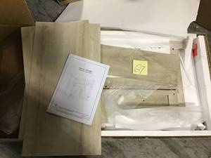 30  Farmhouse Barn Door Accent Cabinet White Oak in good condition