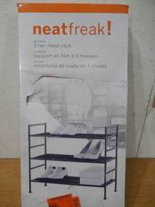 lot 17 image: Neatfreak Stackable 3-Tier Storage Shelf, Black