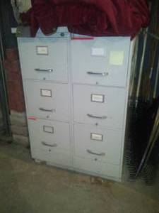 2 x 3 file cabinet with work top.