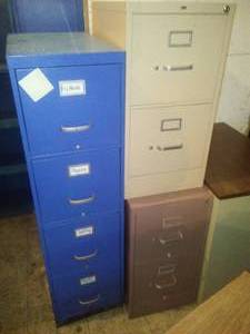 File Cabinets - 1- 4 drawer and 3- 2 drawer.