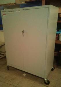 Fabulous Metal Cabinet on casters. 44 cubic feet
