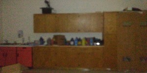 19 ft. of Wood Cabinets, sink, pantry and more.