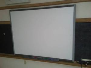 Smart Board with cables and markers