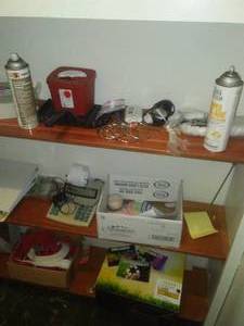 2 Shelving Units and Contents � printer cartridges, Big Lot