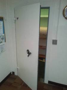 Solid Steel Vault Door and Frame. Great For home gun closet.