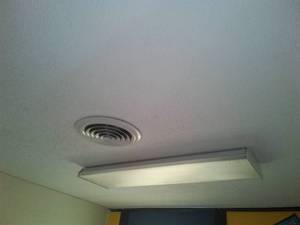 Ceiling, Wiring, ductwork, lighting.