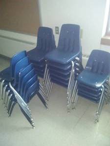 22 Poly Plastic Chairs,