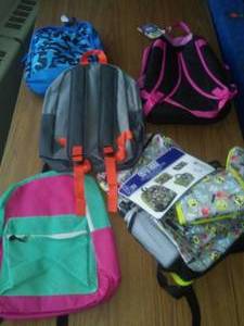 New Backpacks with Tags.