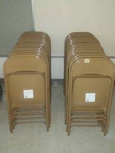 33 Folding Chairs (No Rack) Excellent,