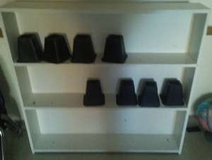 Bookcase plus 8 risers