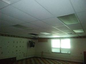 Entire Room, Bookcase, Ceiling, Whiteboards, electrical and radiator.