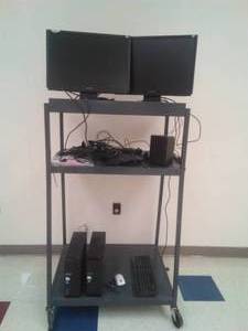 Media Cart and 2 Acer Computers and more.