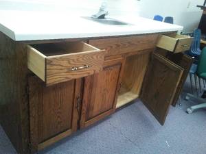Base Cabinets, Sink, and Countertop.