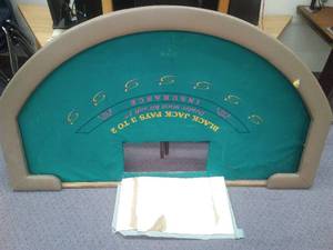 Shooting Star Blackjack Table, fold up legs � Authentic.
